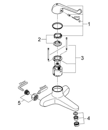 Смеситель для раковины GROHE Euroeco Special 32795000