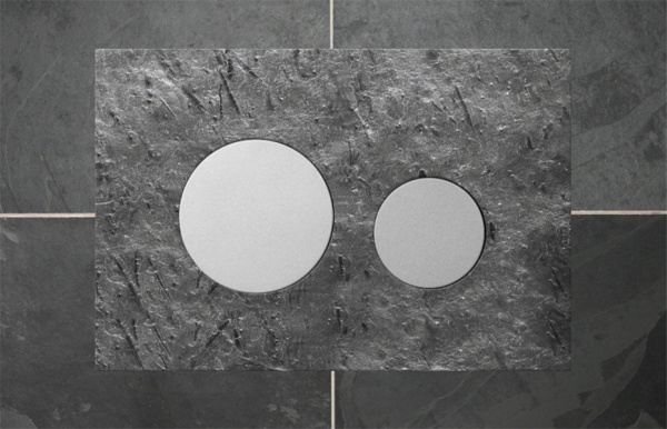 Кнопка смыва TECE TECEloop плитка сланцевая