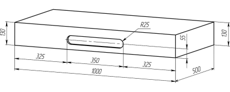 Столешница под раковину RADOSTONE Fernanda 100 белый лед матовый