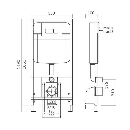 Комплект TONI ARTI TA-01 + Noche с сиденьем с микролифтом, с клавишей Freto TA-0051 АКЦИЯ