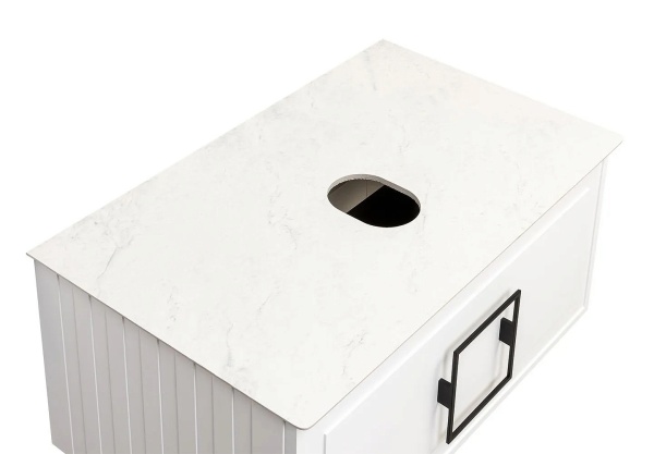 Столешница TONI ARTI Granito 80 без отверстия под с/с, белый матовый