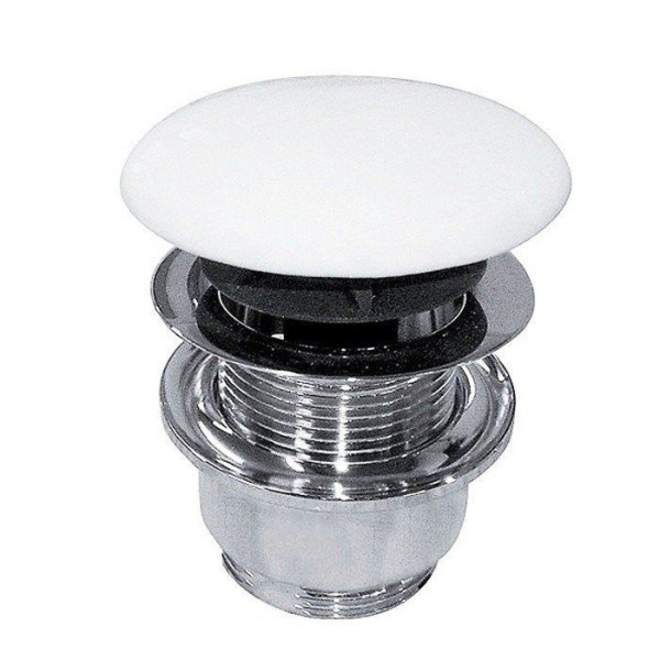 Донный клапан KERASAN Nolita для раковин и биде 923301 белый глянцевый