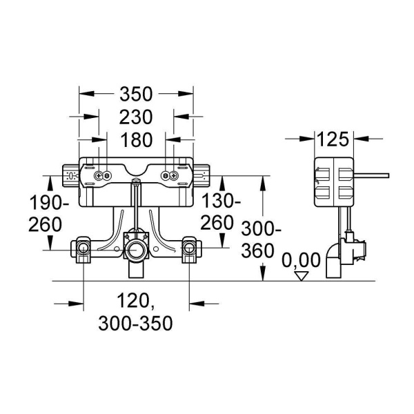 Инсталляция для биде GROHE Uniset 37578001