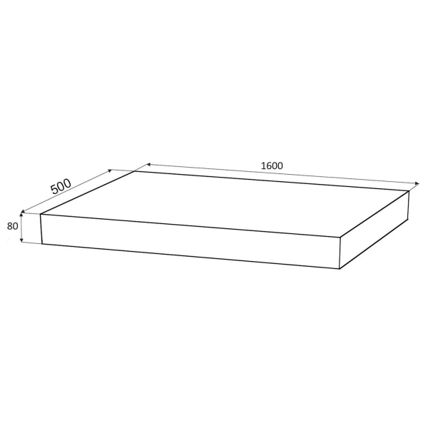 Столешница с раковиной KUPALA Plato 160 белый матовый