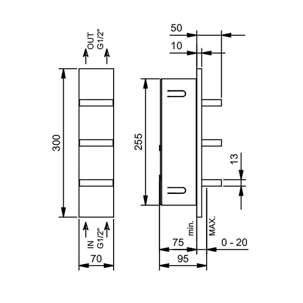 Встраиваемая часть смесителя FANTINI AK/25 44 00 T068A