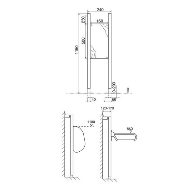 Инсталляция для биде OLI Easy structure 031526