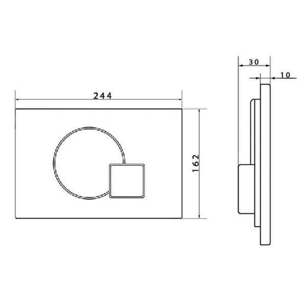 Кнопка смыва CAPRIGO Shape SA005-crm
