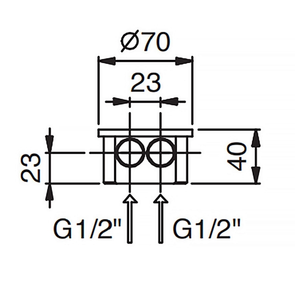 Встраиваемая часть потолочного смесителя для раковины FANTINI Fontane Bianche 47 00 P404A