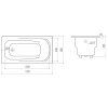 Ванна чугунная GOLDMAN Elegant 170x80