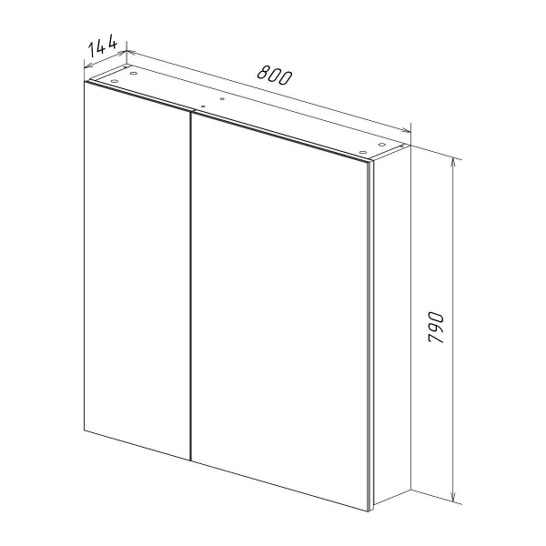 Зеркальный шкаф LEMARK Universal 80