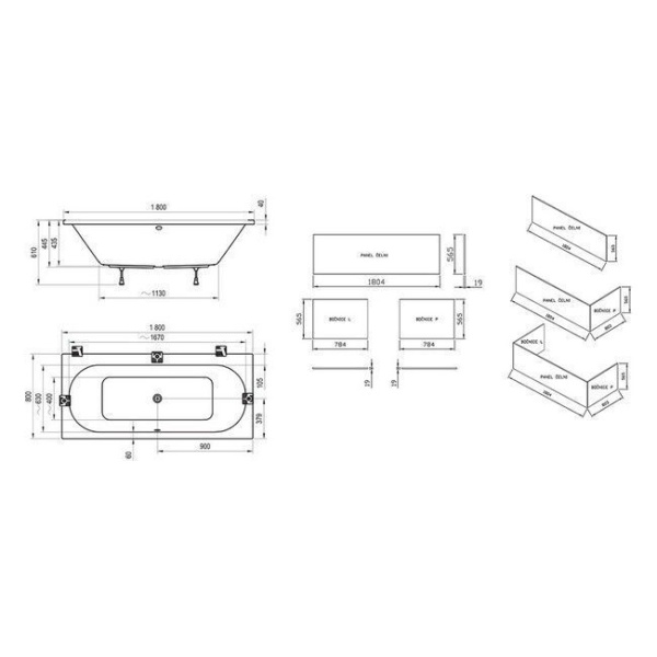 Панель боковая RAVAK City 80 орех R
