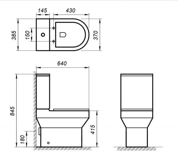 Чаша унитаза BELBAGNO Norma BB339CPR