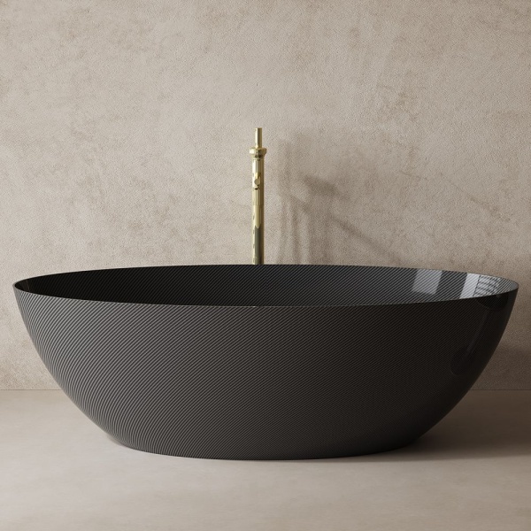 Карбоновая ванна ABBER Karbon AK9002-1.8 180x85 черная