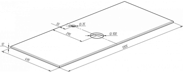 Столешница под раковину RADOSTONE Celesta 120 крем матовый
