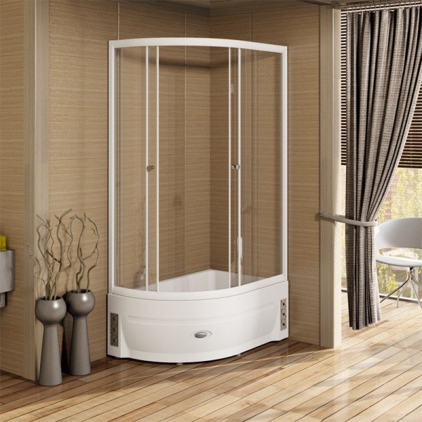 Душевое ограждение RADOMIR Соул 2 120x80x225 R профиль белый