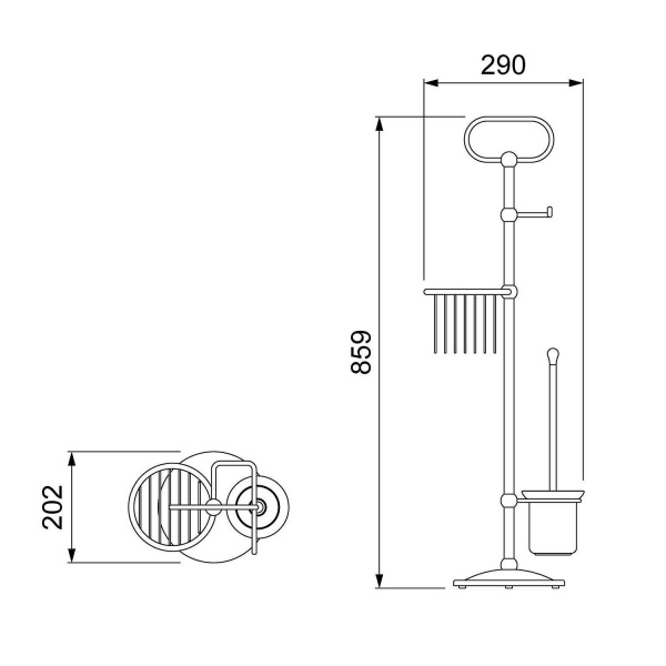 Многофункциональная стойка TIMO Nelson 160185/02 Antique