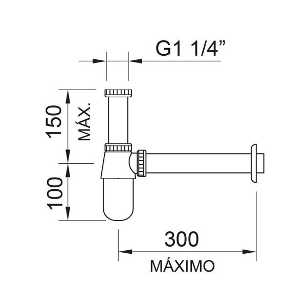 Сифон для раковины CLEVER Urban 61820 бронза матовый
