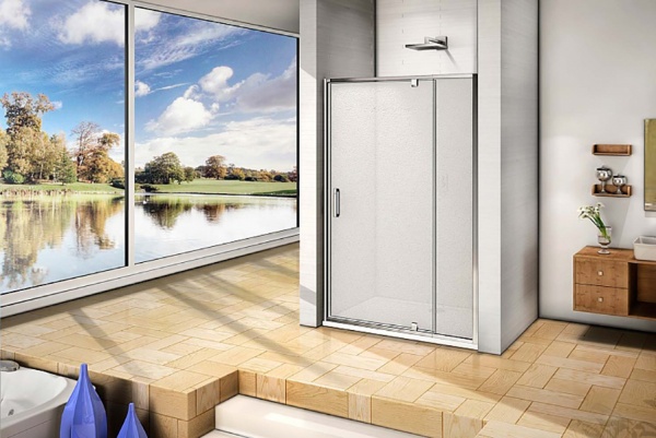 Дверь в нишу GOOD DOOR Orion WTW PD-120-G-CH 120x185 текстура grape