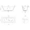 Ванна SALINI Ornella Axis KIT S-Stone 170x70 матовая