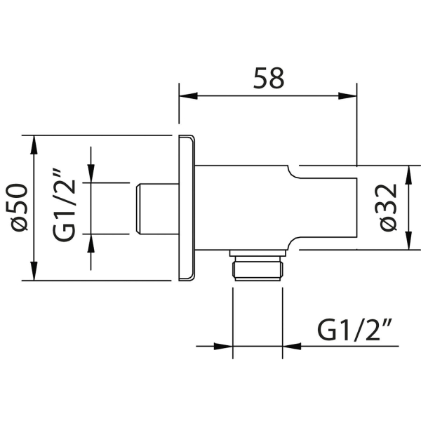 Шланговое подсоединение CLEVER Round 61113 черный матовый