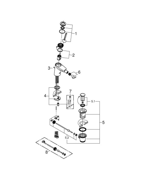 Смеситель для биде GROHE Eurodisc Joystick 24036LS0