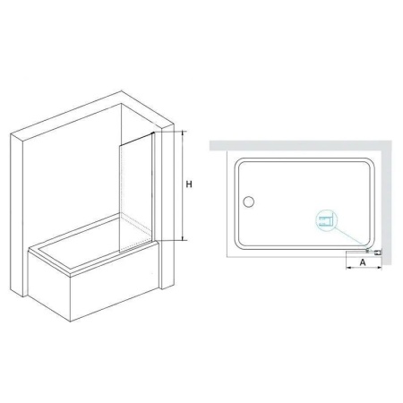 Шторка для ванны RGW Screens SC-058 40x150 стекло матовое