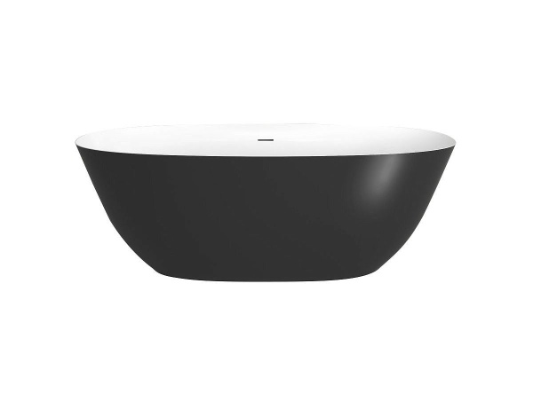 Ванна PLUMBERIA Veloma 170х75 биколор белый/черный матовый