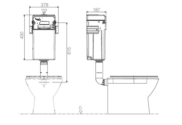 Cмывной бачок скрытого монтажа OLI Quadra 37172