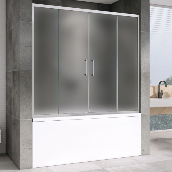 Шторка для ванны ABBER Schwarzer Diamant AG57160M 160x140 стекла матовые