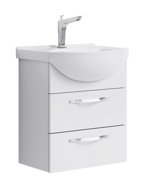 Тумба под раковину AQWELLA Аллегро 50 2 ящика белый