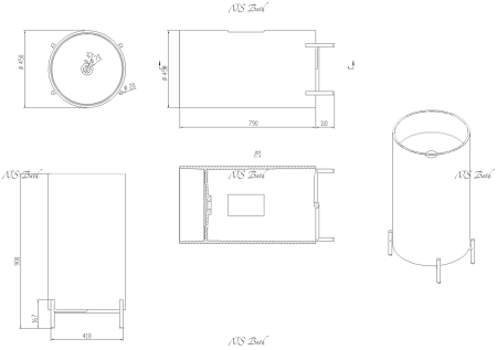 Подставка для раковины NS BATH NSF-45450 frame