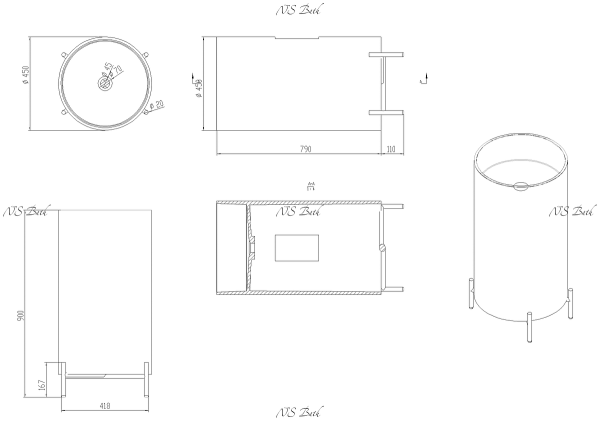 Подставка для раковины NS BATH NSF-45450 frame