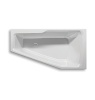 Акриловая ванна RIHO Rething Space 170x90 L заполнение через перелив