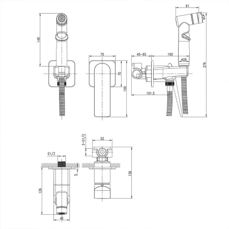 Гигиенический комплект LEMARK Allegro LM5920CW белый