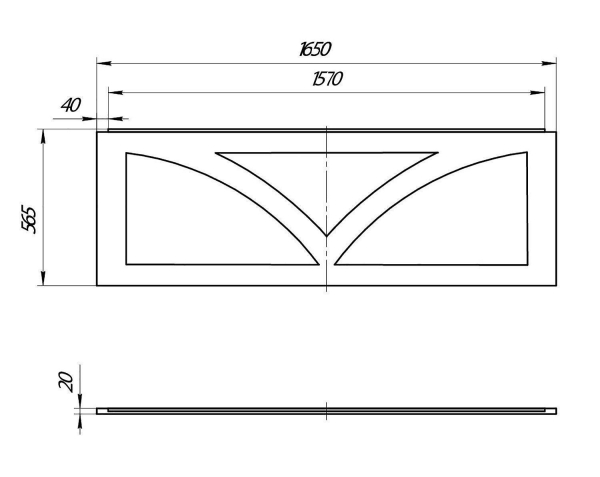 Панель фронтальная для ванн MARKA ONE Tiber 165x57
