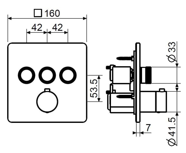 Встраиваемый смеситель PLUMBERIA Psbox PSB2903CR