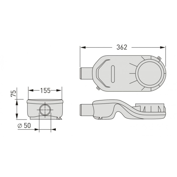 Сифон BERGES 60л/мин повышенной емкости