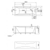 Панель фронтальная для ванн MARKA ONE Flat 190х56