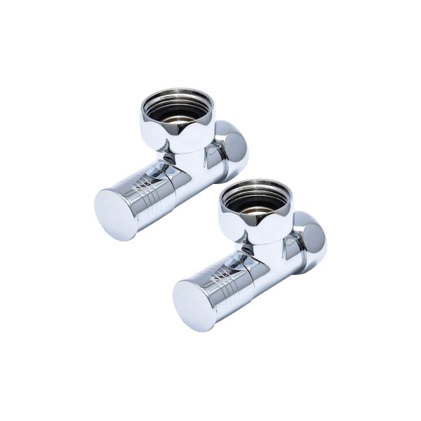 Комплект вентилей регулирующих угловых 1"х3/4" г/г хром