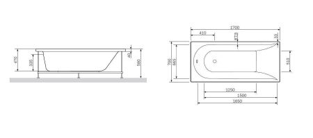 Каркас AM.PM Spirit 170x70