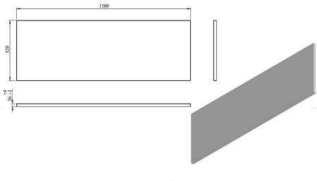 Панель фронтальная для ванн C-BATH Panel Front 150x52