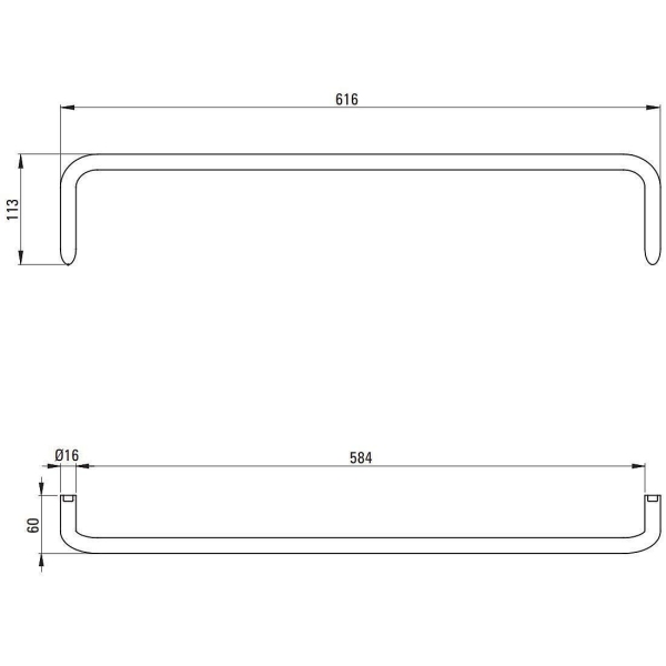Полотенцедержатель DEANTE Silia ADI_R621 золото брашированное
