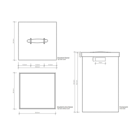 Корзина для белья DECOR WALTHER Brownie WB 924960 черный матовый