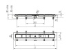 Дренажный канал MCH Line CH 450 L с решеткой и бок. сливом, D40
