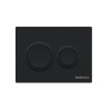 Кнопка смыва BERGES Novum O5 40065 soft touch черная матовая