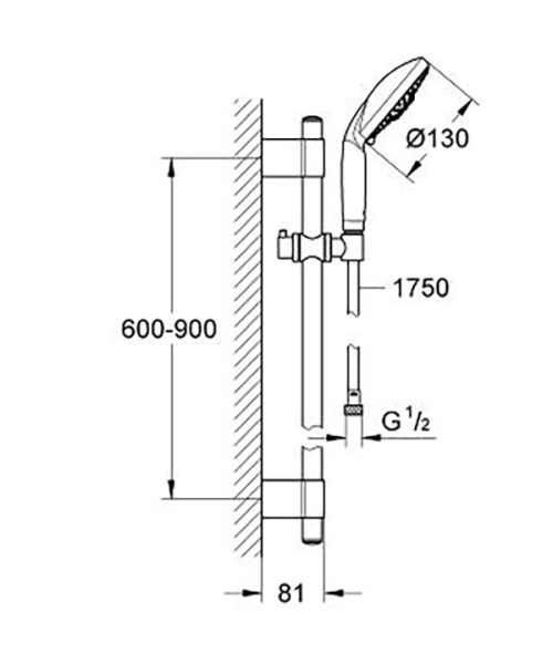 Душевой гарнитур GROHE Rainshower 28769001