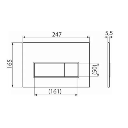 Кнопка смыва KERAMA MARAZZI M57KM.RGM розовое золото матовый
