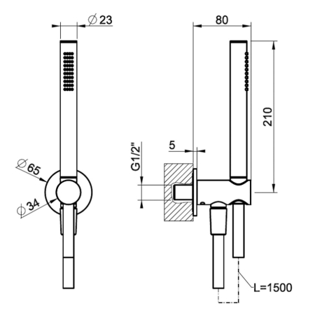 Душевой гарнитур GESSI Shower Sets 63329#149 никель брашированная