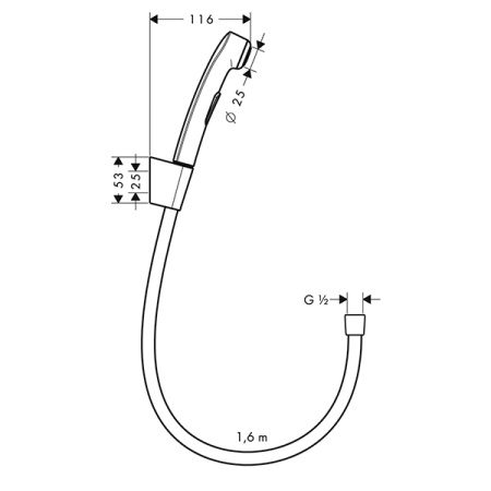 Гигиенический душ HANSGROHE Croma 32128000