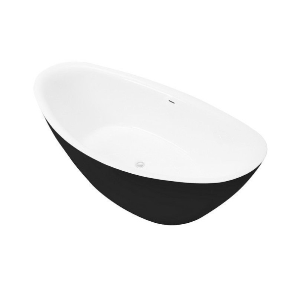 Акриловая ванна GROSSMAN Galaxy GR-1402MB 180x85 белый/черный матовый